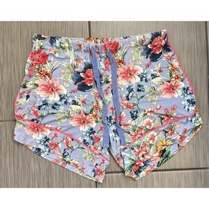 Posh Peanut Women’s Purple Floral Drawstring Sleep Shorts Size XS Bamboo